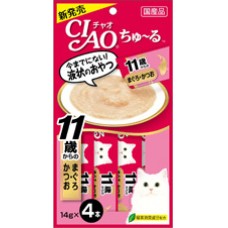 Ciao Chu ru Tuna with Collagen with Added Vitamin and Green Tea Extract 14g x 4pcs